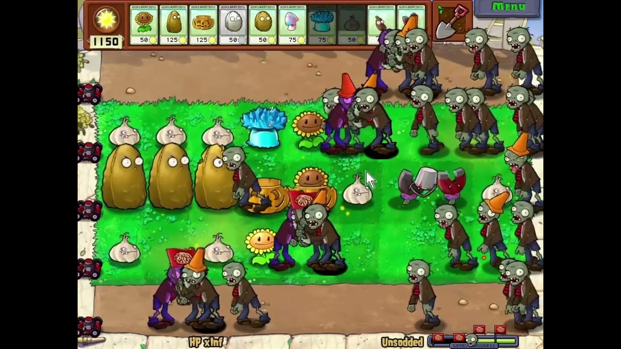 Unsodded | PvZ x∞ HP with Hypno-shroom