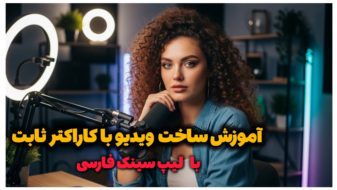 آموزش ساخت ویدیو با کاراکترثابت با هوش مصنوعی با لیپ‌سینک فارسی 