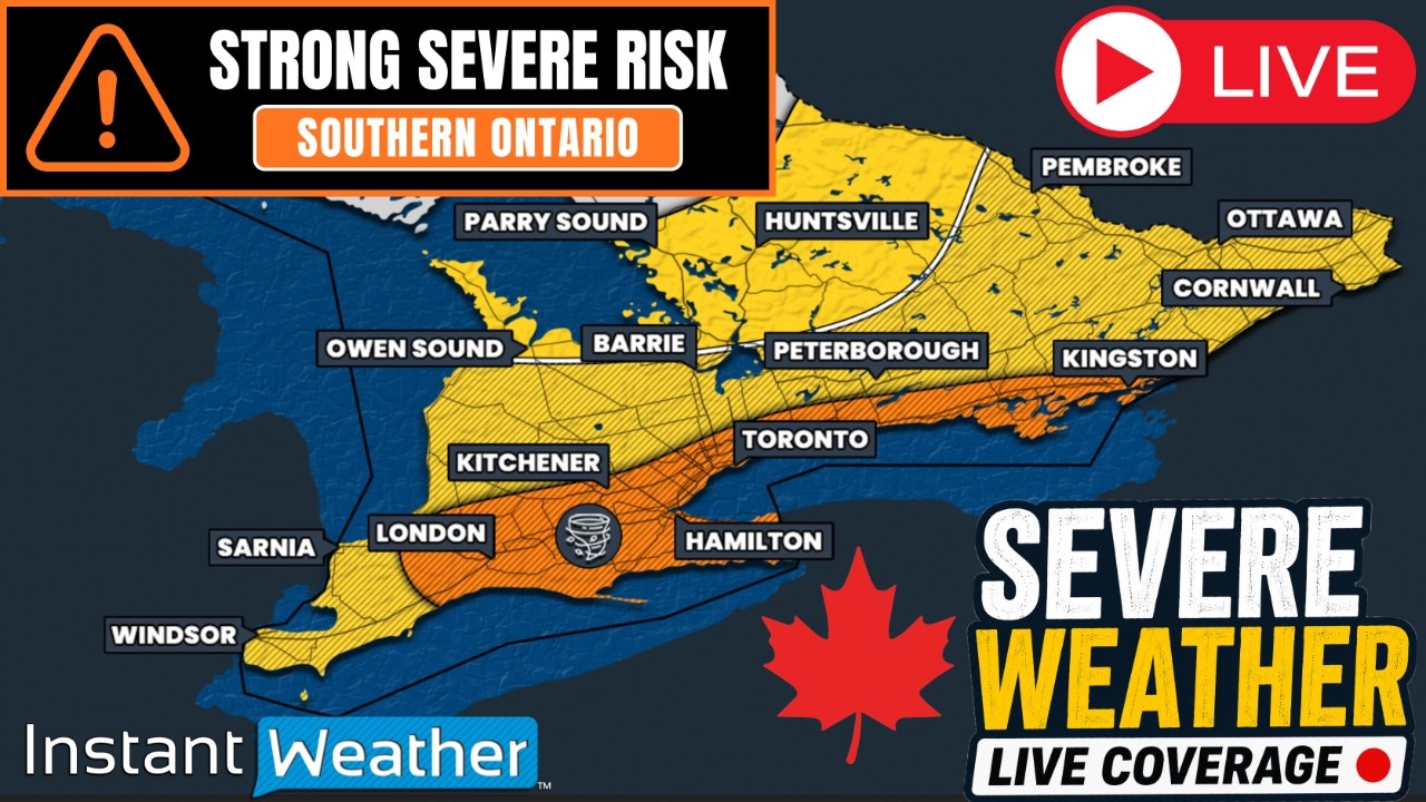 🔴 LIVE | ⚡️Canada&rsquo;s Severe Weather Coverage: Southern Ontario (Tue, Jul. 21, 2026)