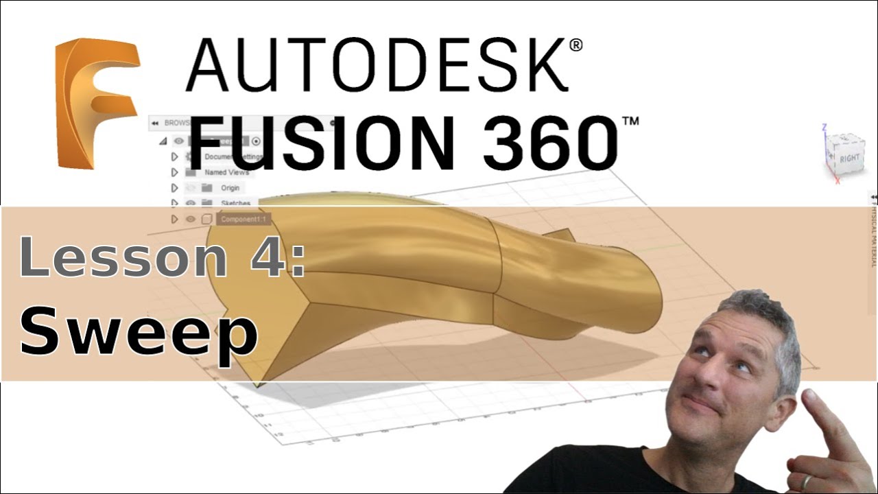 Fusion 360 : 04 : Sweep