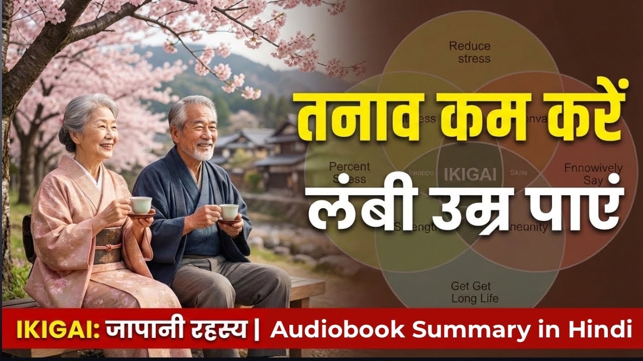 तनाव कम करें और लंबी उम्र पाएं | Ikigai book Summary in Hindi
