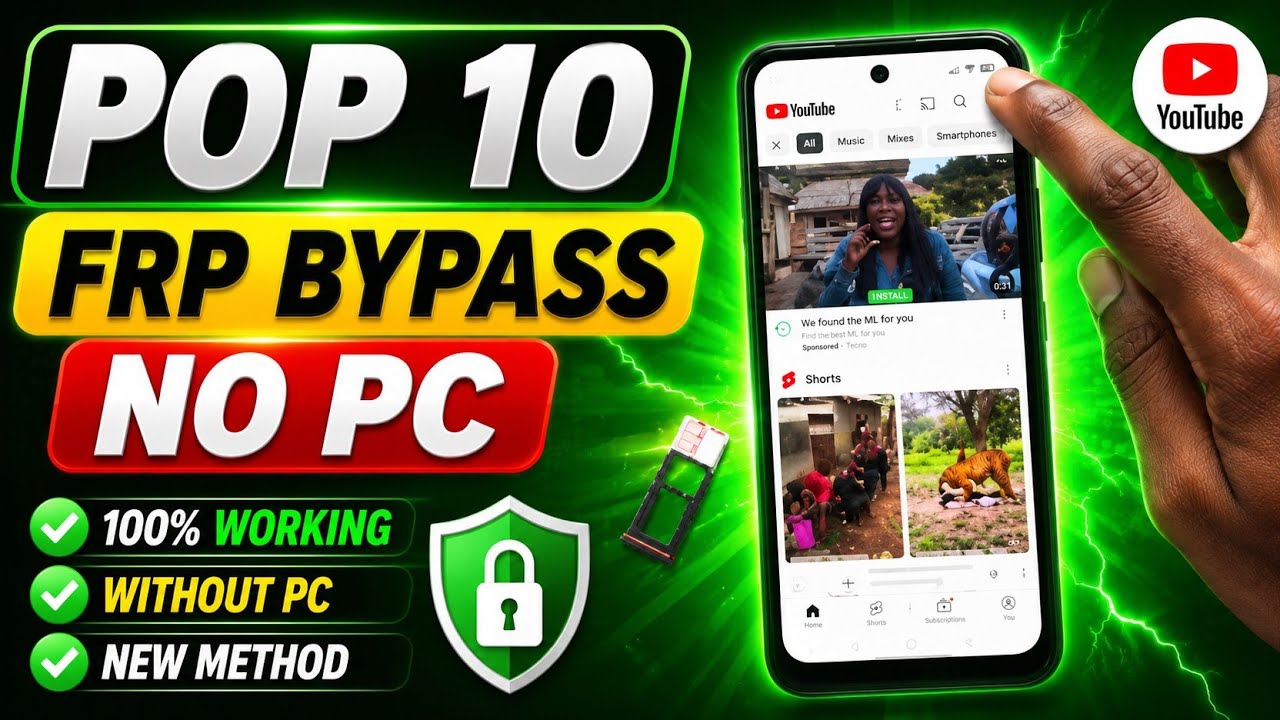 POP 10 Frp bypass no pc