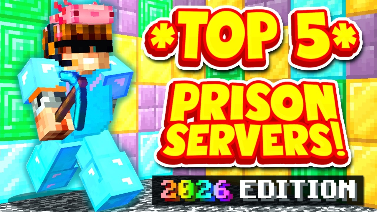 TOP 5 PRISON SERVERS *2026* | Best Minecraft OP Prison | 1.8/1.19/1.20+ JAVA & BEDROCK SERVER
