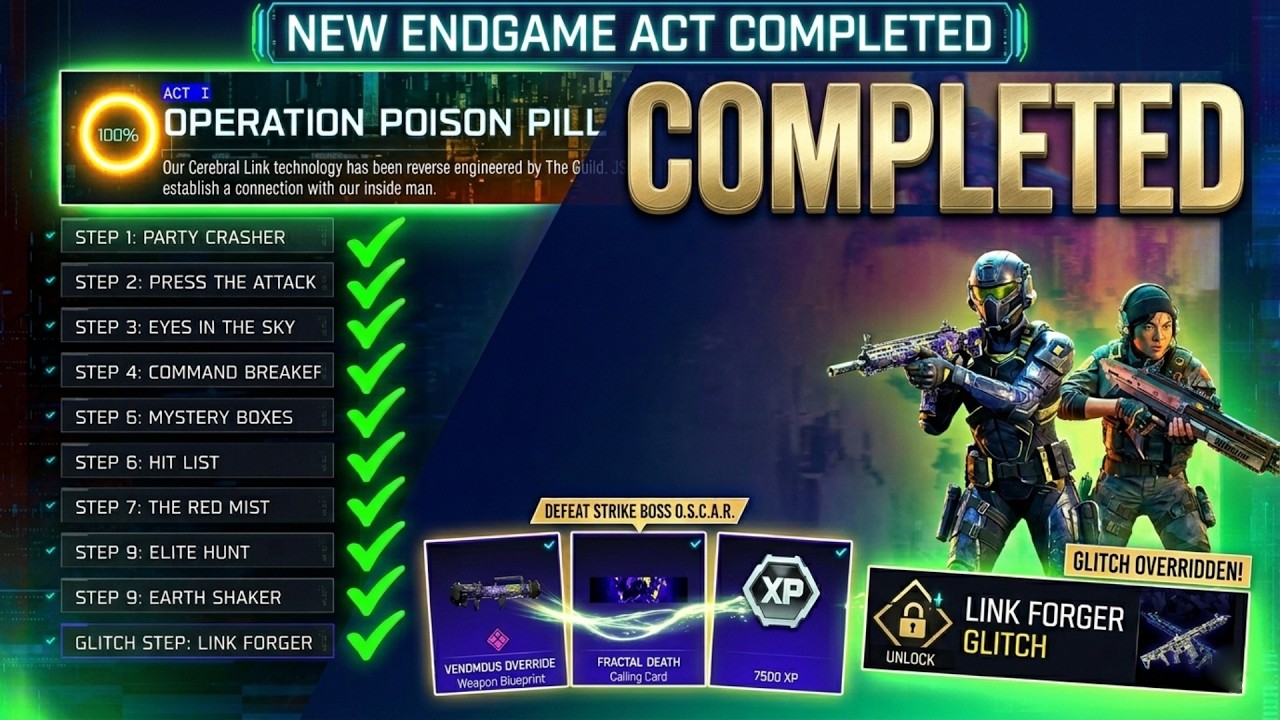 BO7 Endgame's ACT I: OPERATION POISON PILL Completed!