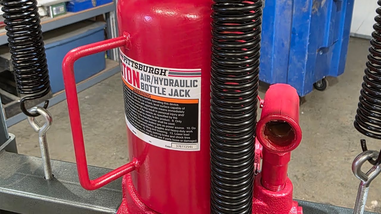 Testing out the New 20 Ton Air Bottle Jack on the Press to Split Stators! 
