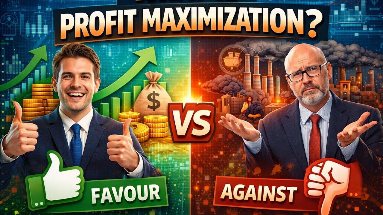 What is Profit maximization? Argument in favour and against? 
