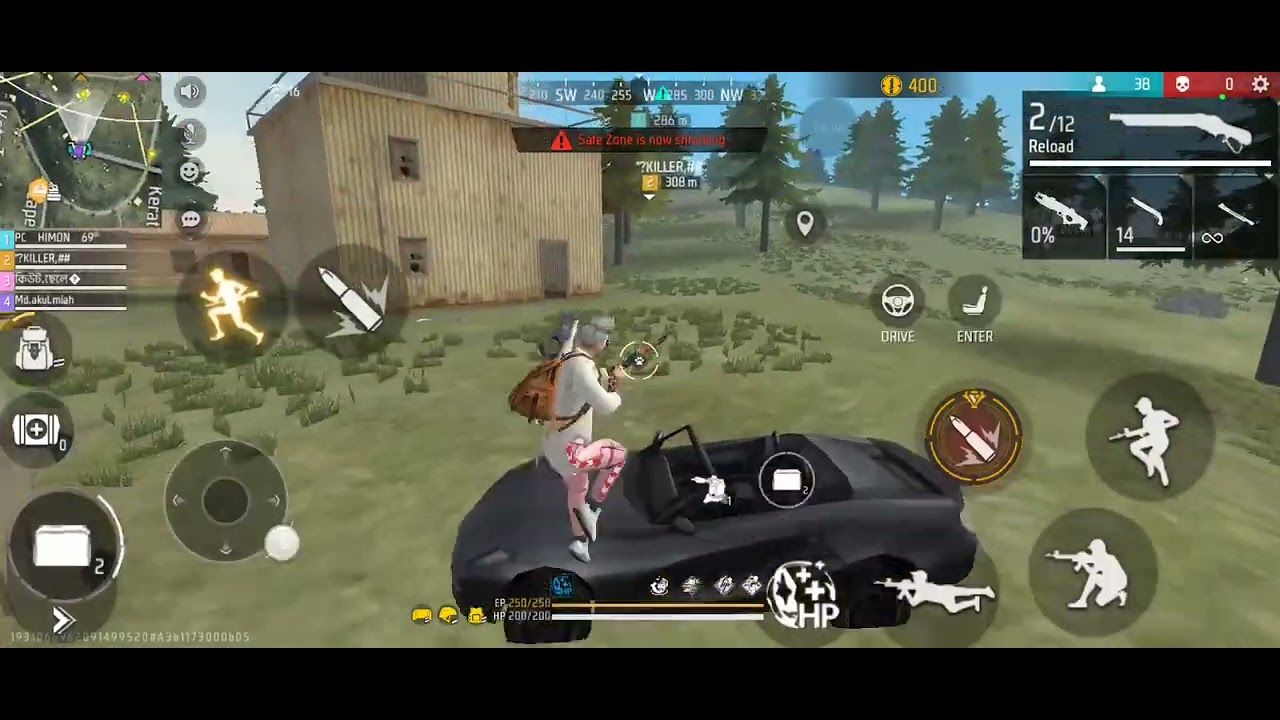 Free fire squad BR ranked Bermuda action gameplay