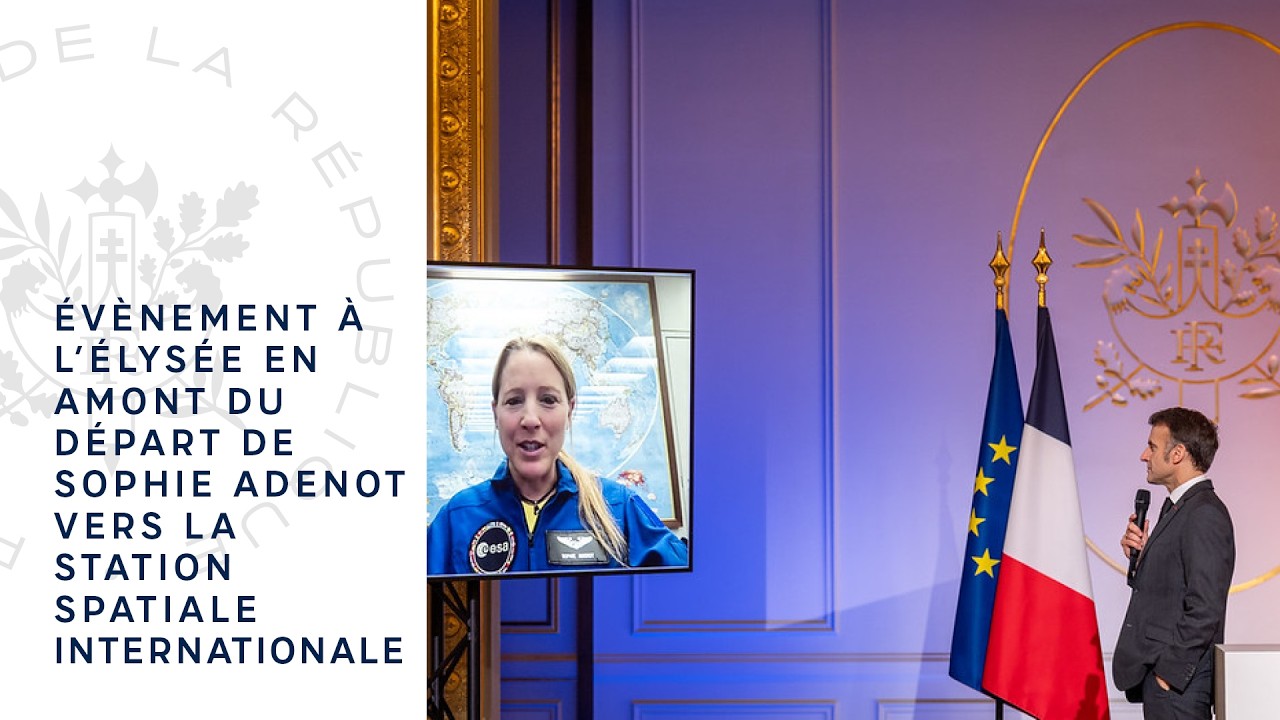 Évènement à l’Élysée en amont du départ de Sophie Adenot vers la station spatiale internationale !