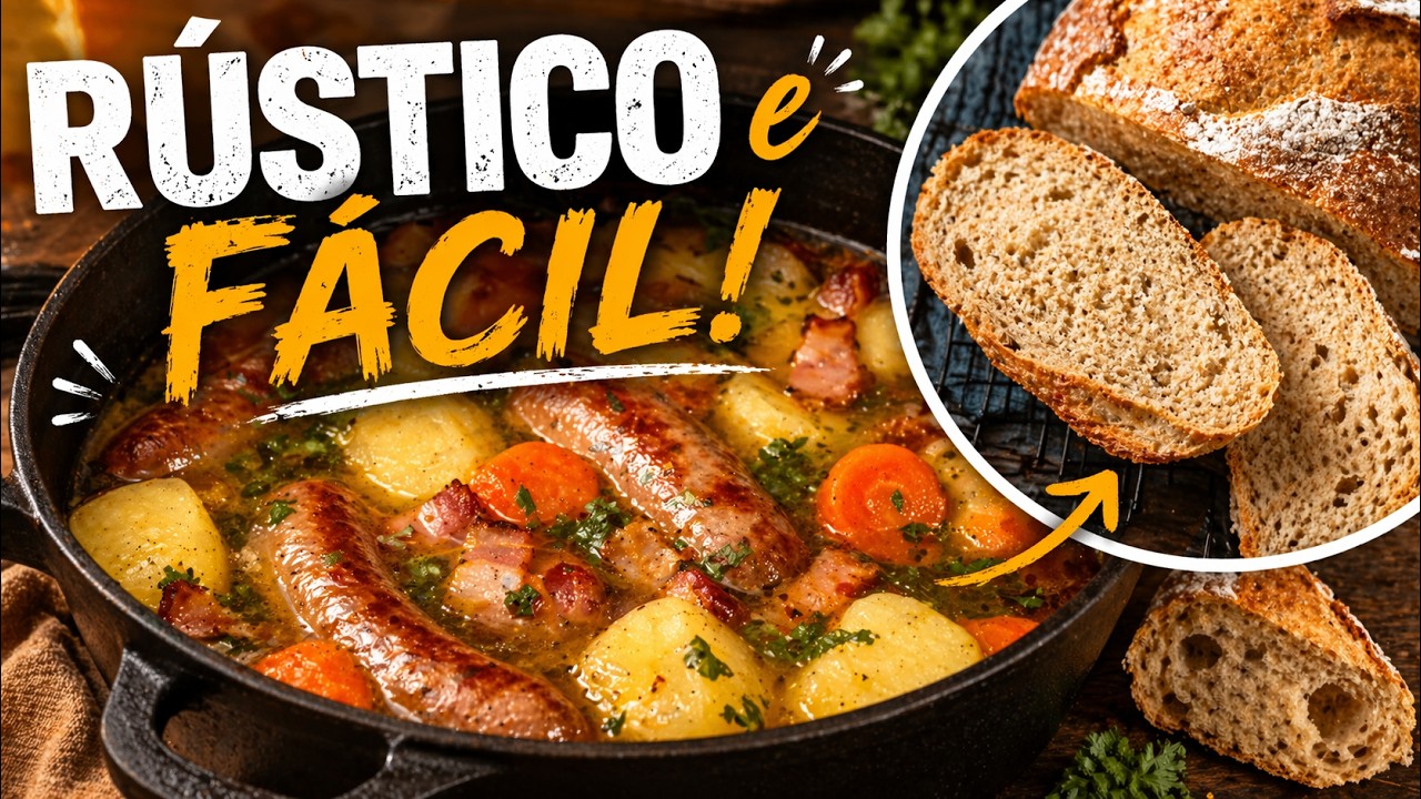Ensopado de Linguiça e Pão Soda Bread – Simples, Rústico e Delicioso!