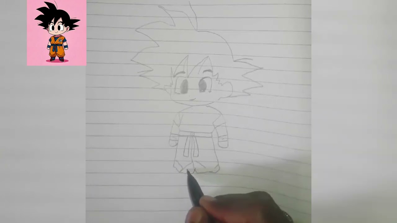Goku drawing #drawing #anime #viral #song #mainmake #art #animeart
