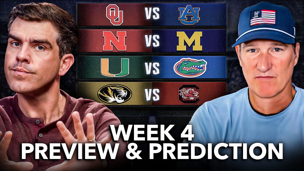 Danny Kanell’s Week 4 College Football Predictions | Oklahoma v Auburn, Nebraska v Michigan