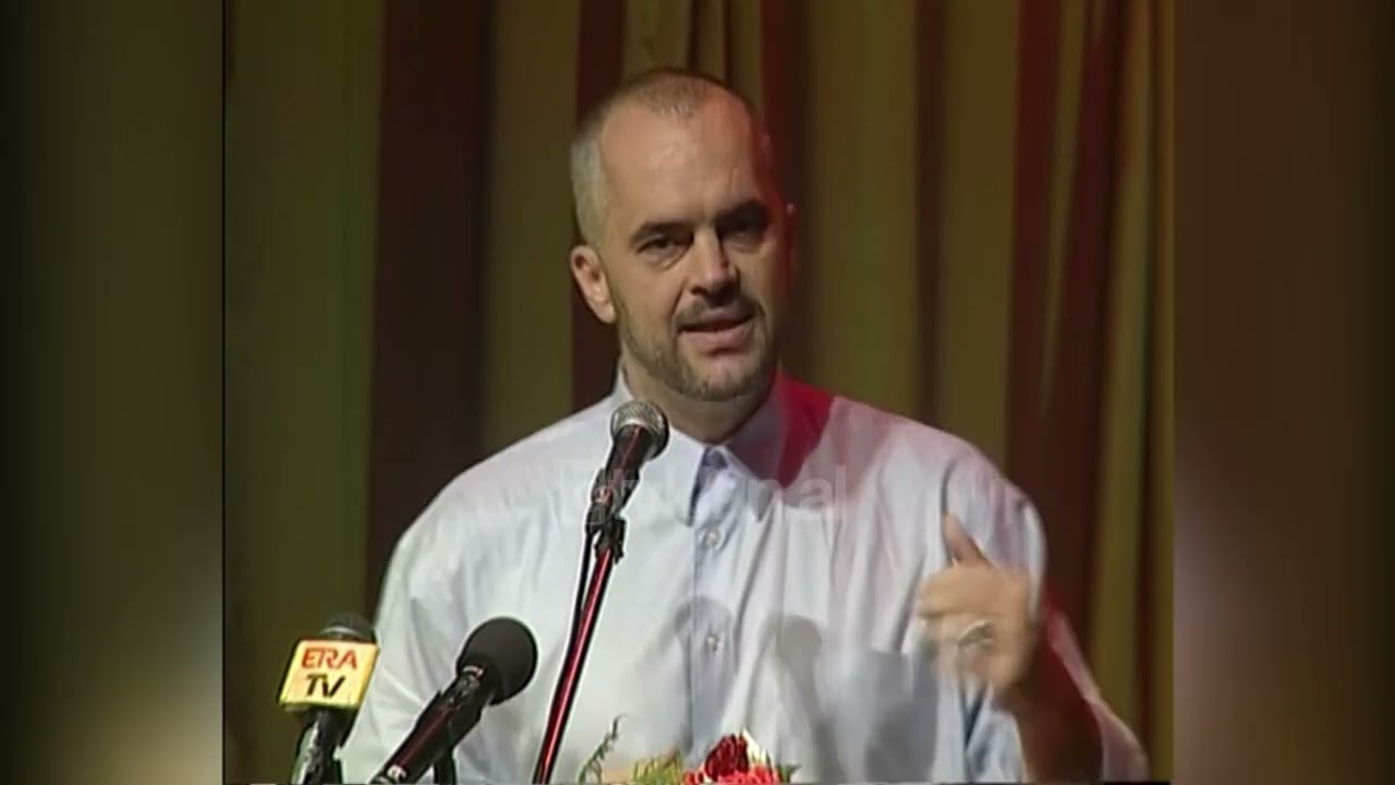 Edi Rama në Ersekë, akuzon Berishën për keqqeverisje dhe nepotizëm-(9 Korrik 2006)