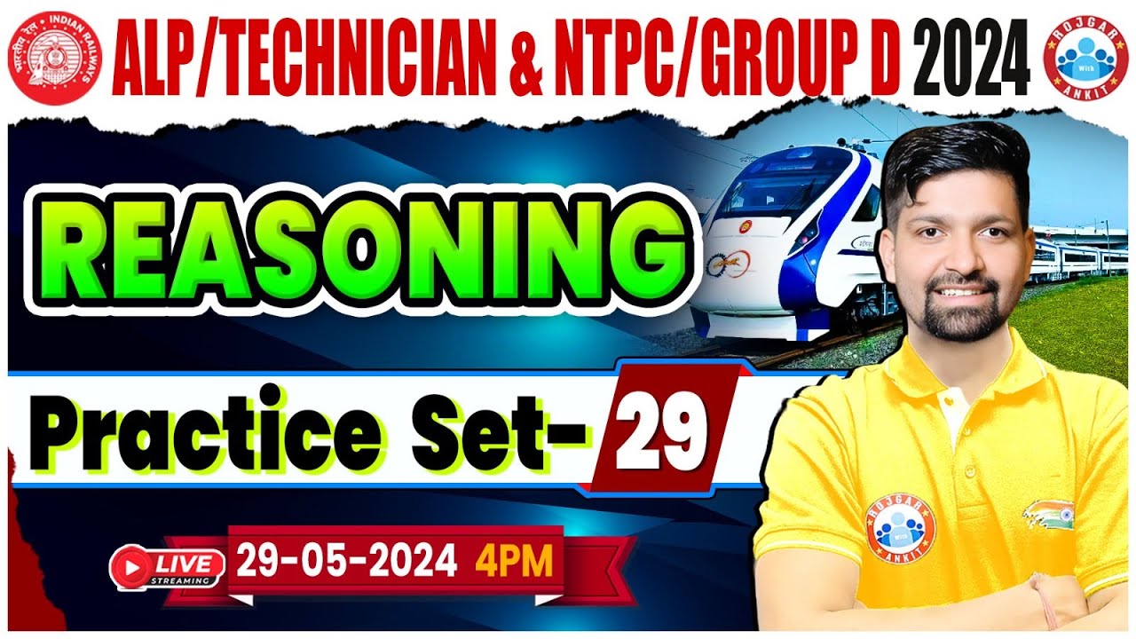 Railway Reasoning Practice Set 29 | RRB ALP, TECHNICIAN, NTPC & Group D | Reasoning By Sandeep Sir