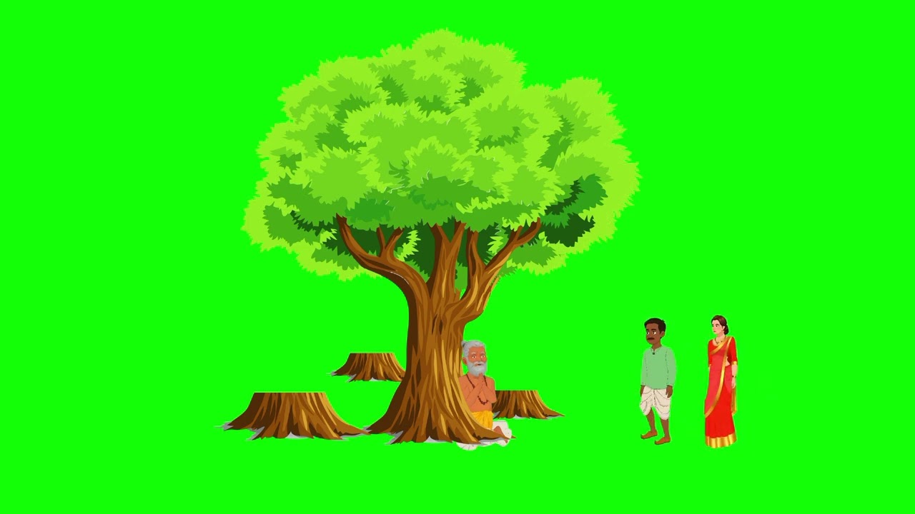 कार्टून ग्रीन स्क्रीन वीडियो/sadhu baba cartoon video/YouTube trending Video/