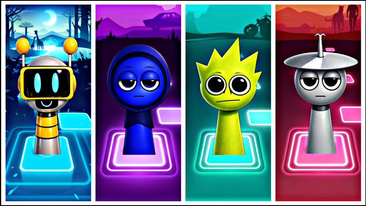 Tiles Hop - SPRUNKI incredibox - Coffin Dance #TilesHop #CoffinDance