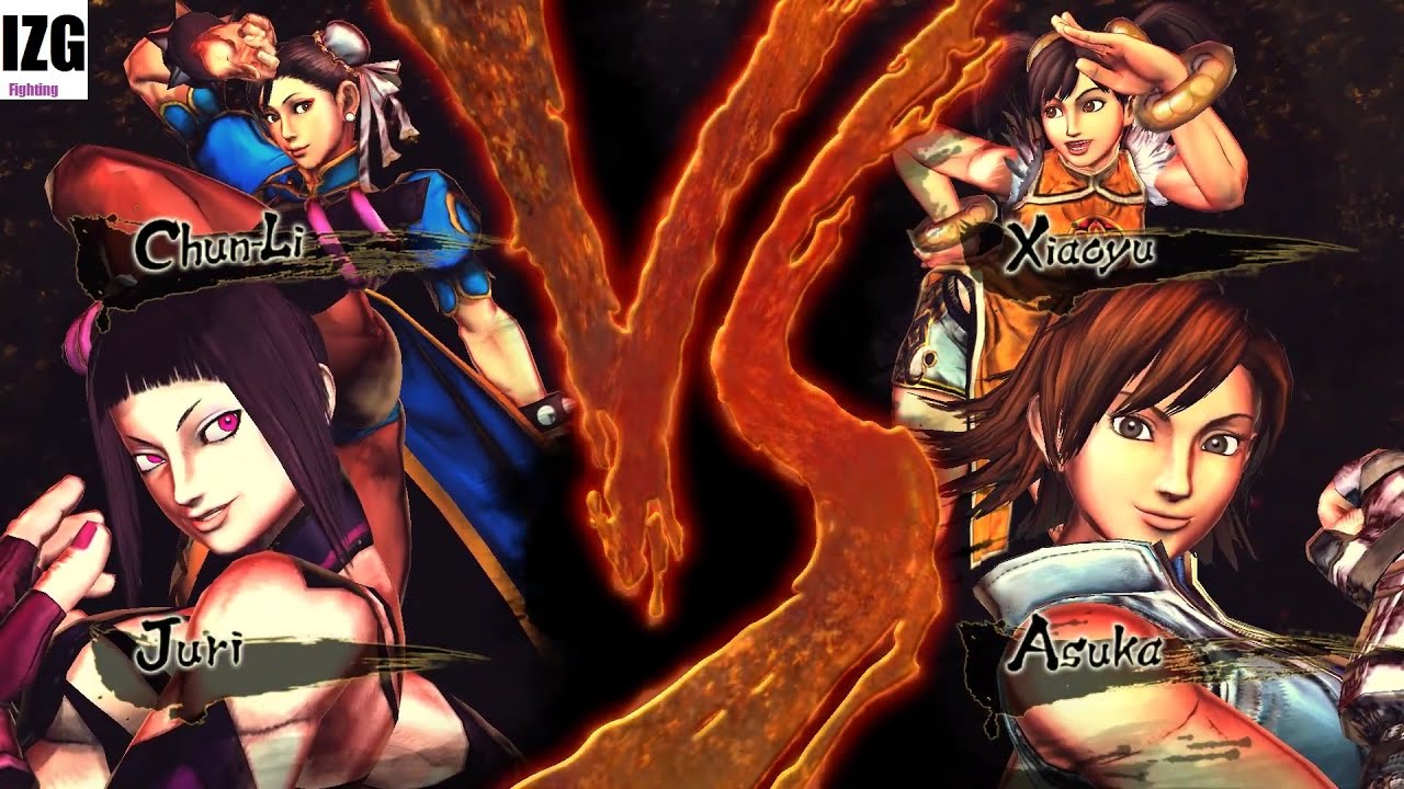 Street Fighter X Tekken - Juri & Chun Li vs Asuka & Xiaoyu (Hardest AI)