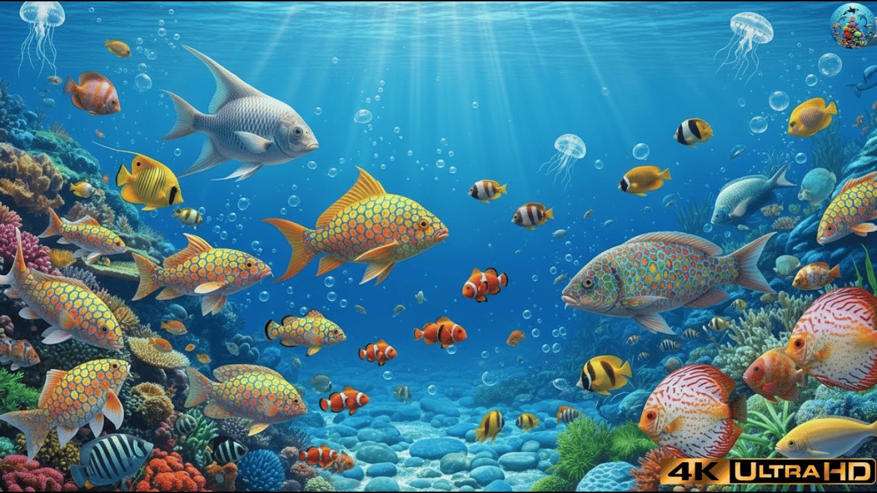 Most Beautiful River&Ocean Fish in the World | Amazing Colorful Fish in Nature | Calming Piano Music