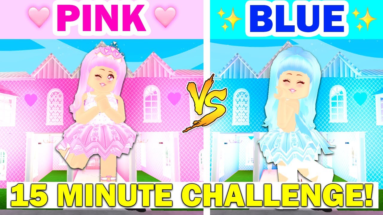 I Challenged My TWIN To A 15 MINUTE ONE COLOR Build Off In Bloxburg... Roblox