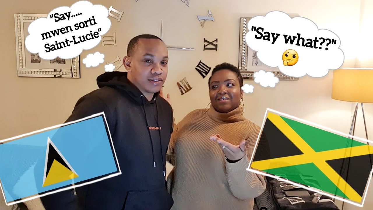 TEACHING MY JAMAICAN PARTNER HOW TO SPEAK ST LUCIAN PATOIS | st lucian phrases and words
