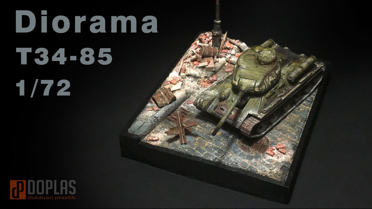 Diorama Tank Model T34-85 | 1/72 scale