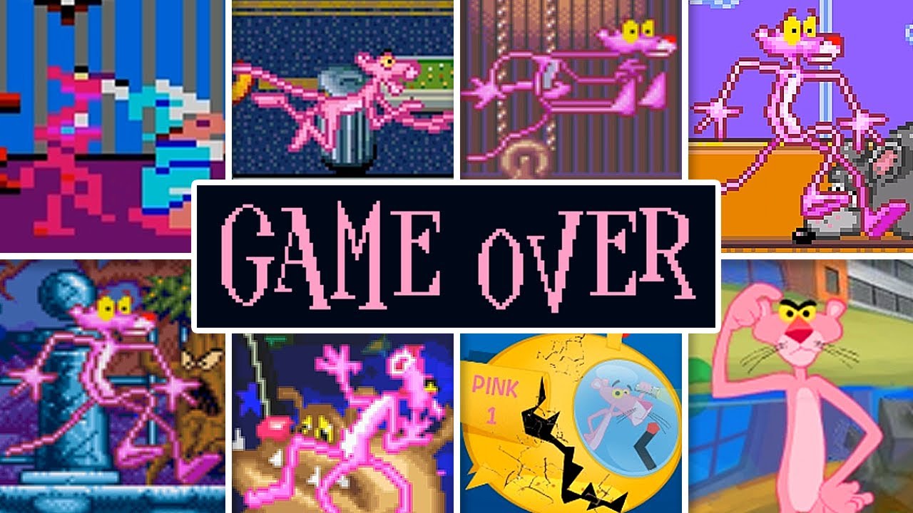 Evolution Of The Pink Panther Games Death Animations & Game Over Screens