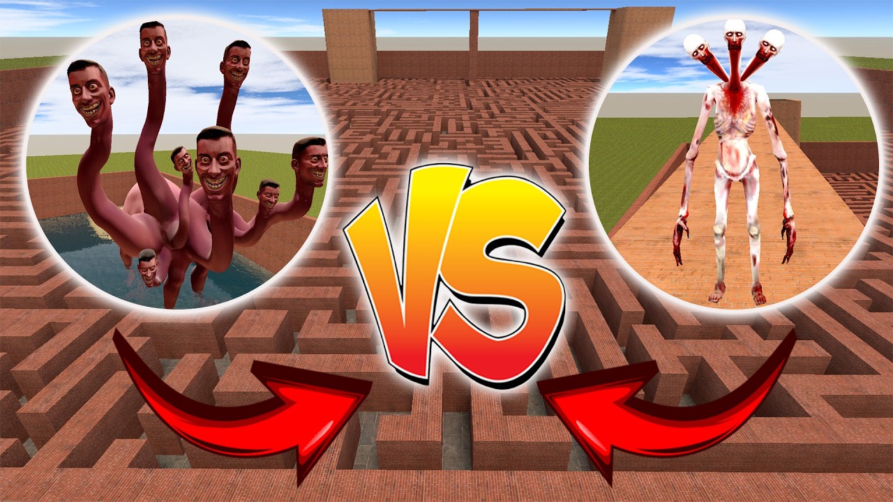 NEW WE SWAM TOO FAR IN THE OCEAN 8 HEADS VS SCP 096 3 HEAD IN GMOD