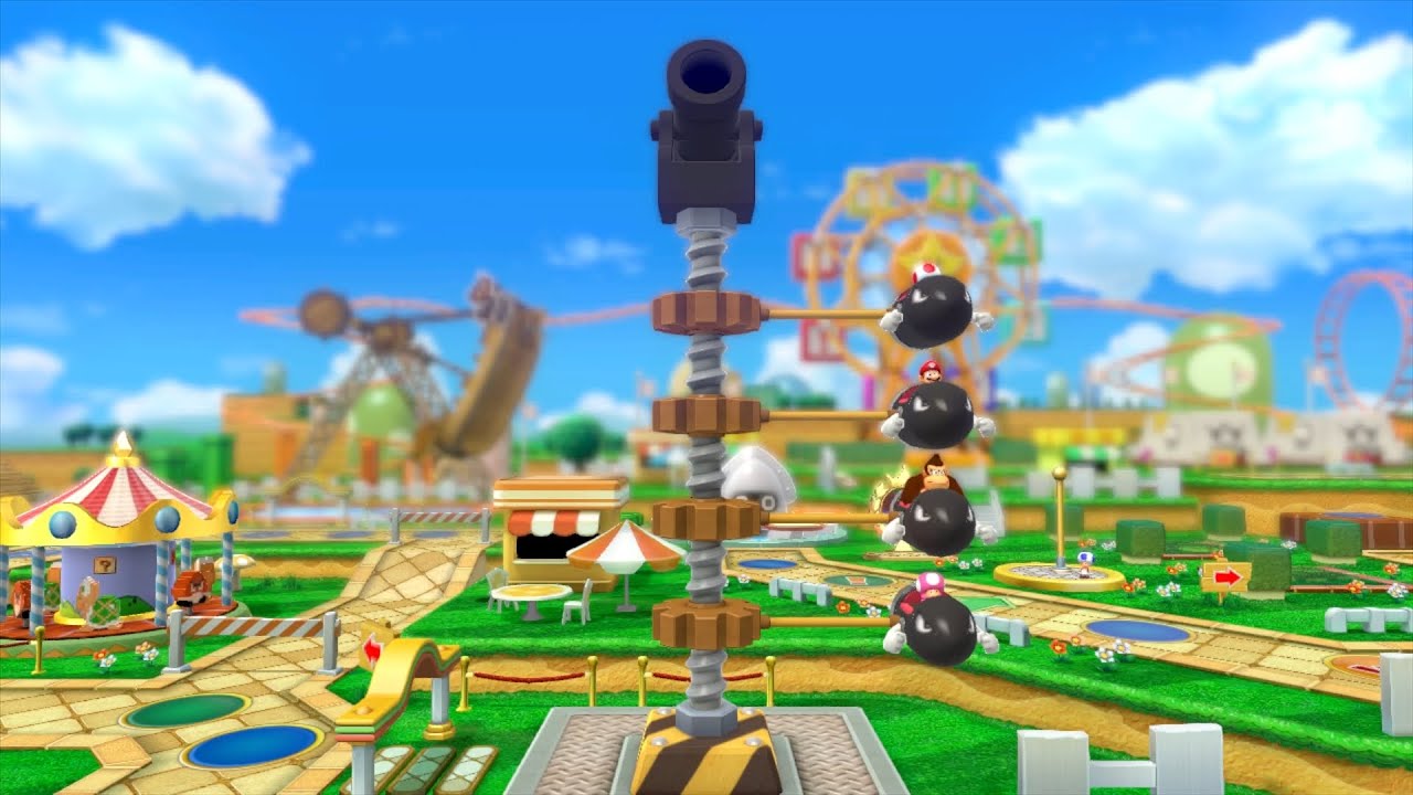 Mario Party 10 Mario Party #809 Toadette vs Toad vs Mario vs DK Mushroom Park Master Difficulty