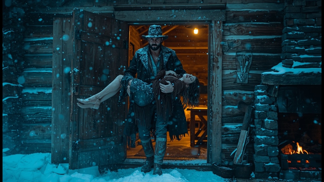 She Whispered, “Don’t Stop, Cowboy…” — As He Trapped Her by the Cabin Door in the Snowstorm
