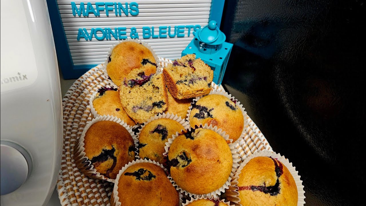 Muffins à l'avoine et bleuets au thermomix