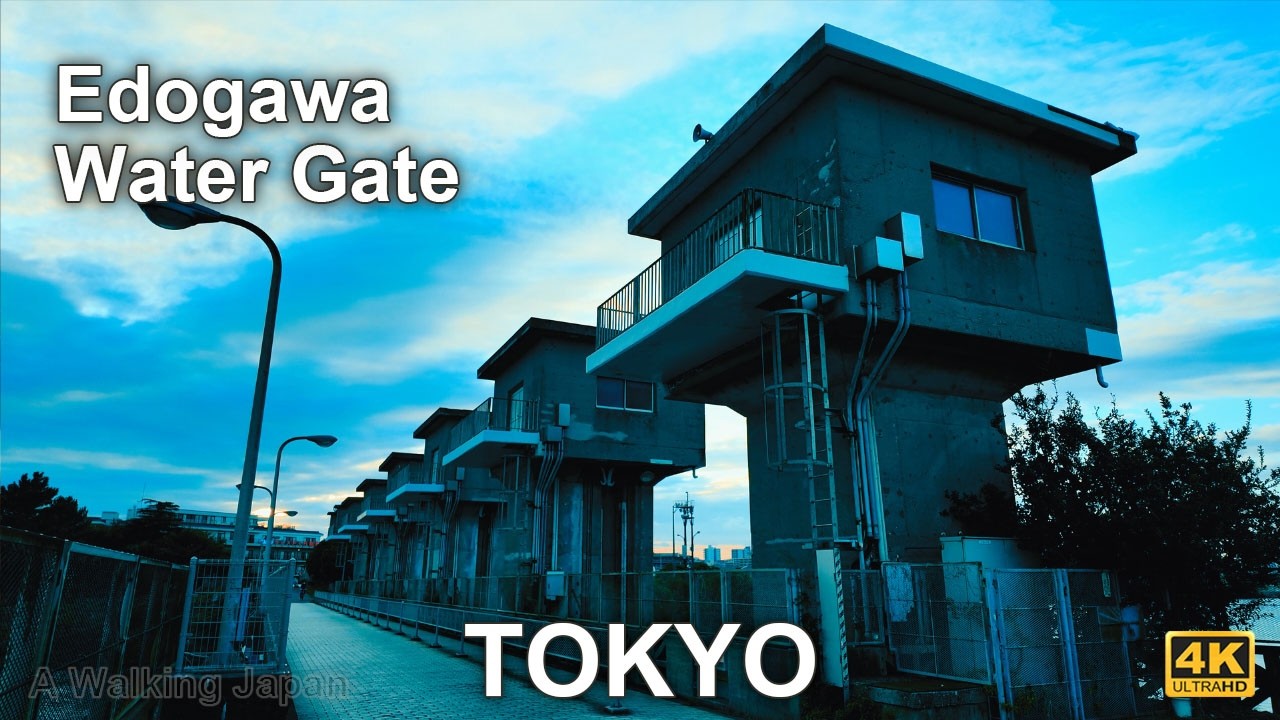 Edogawa Water Gate Walking Tour at Tokyo, Japan 2025.