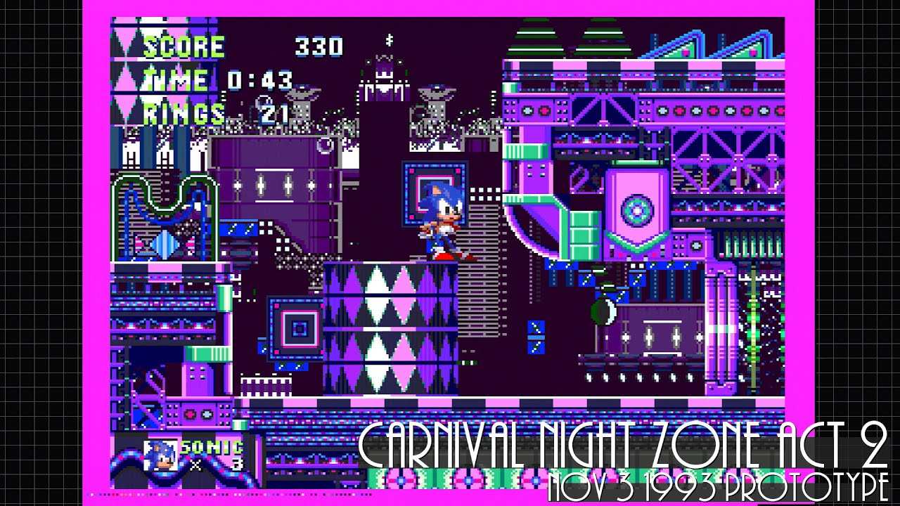 Carnival Night Zone Act 2 - Sonic 3 (Nov 3 1993 Prototype)