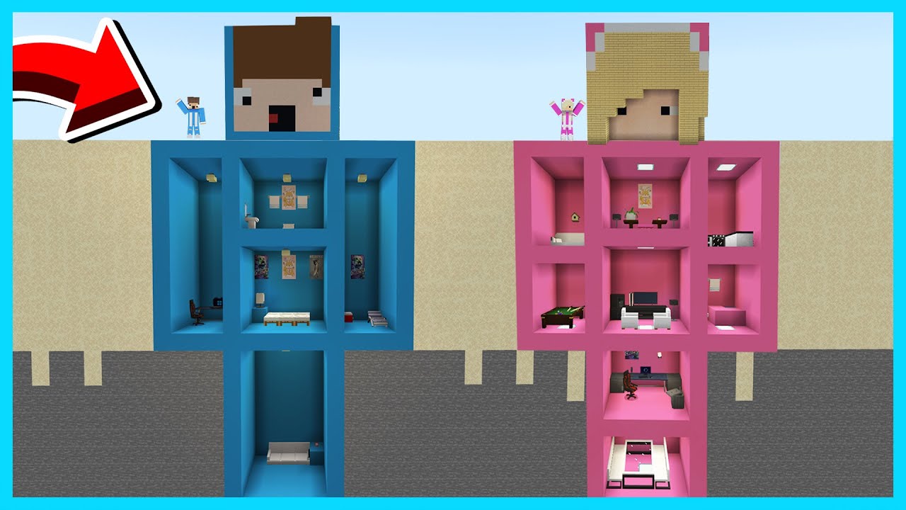MIPAN & ZUZUZU BUAT RUMAH RAHASIA DALAM PATUNG DI MINECRAFT SURVIVAL! 100% TIDAK KETAUAN