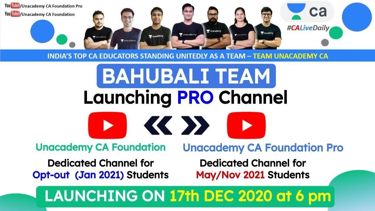 Launching New Channel | Unacademy CA Foundation Pro | Anshul Agrawal