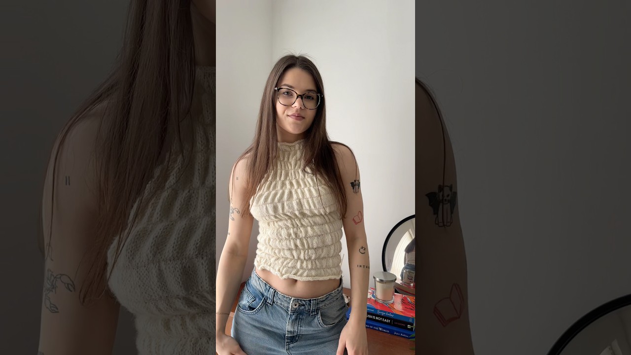 making shirred knit top #knit #shirredtop #knitttop #knitting #knitter