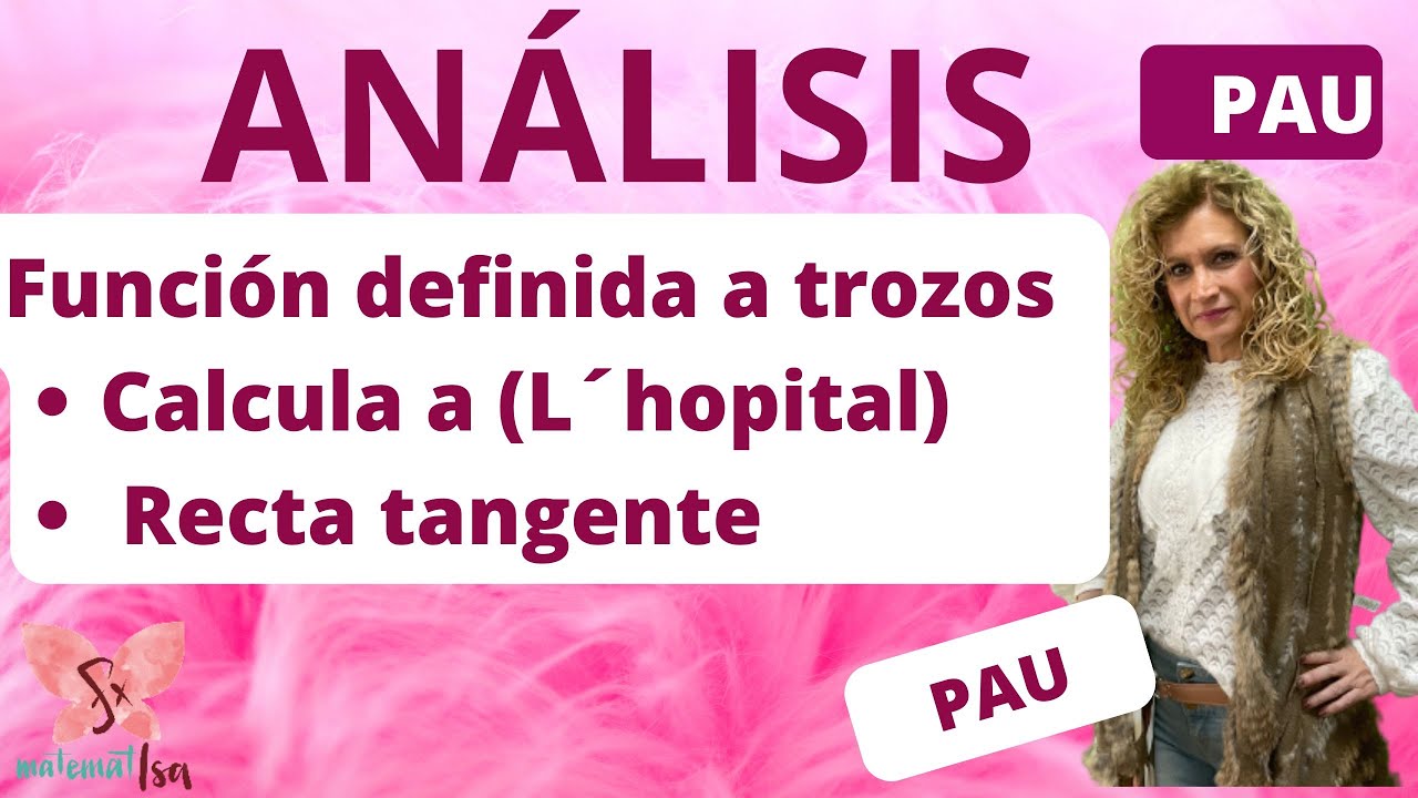 CONTINUIDAD CON A. L’HOPITAL. RECTA TANGENTE. ANÁLISIS. PAU JUNIO 2021 EJERCICIO 2