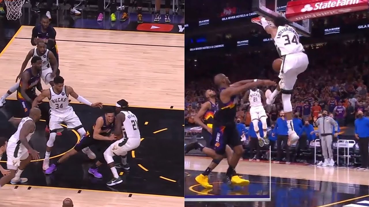 Jrue Holiday GAME WINNING steal on Devin Booker & Giannis Antetokounmpo CRAZY dunk over Chris Paul
