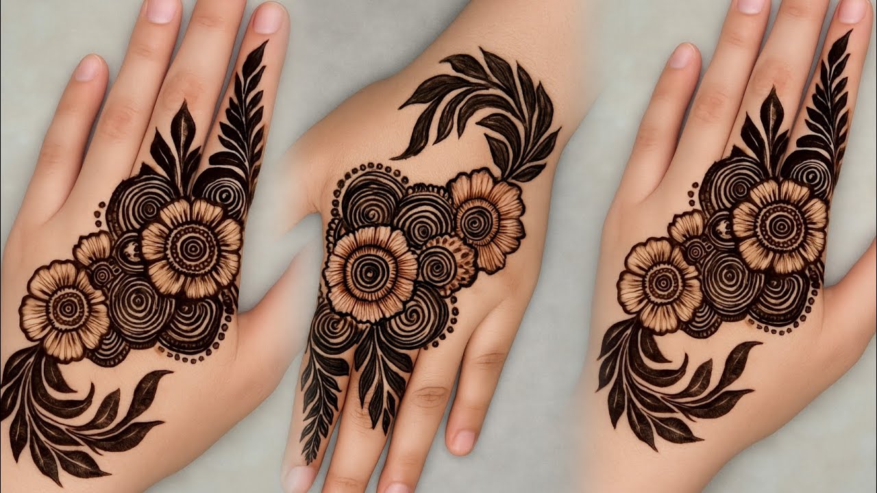 Stylish mehndi design | front hand mehndi designs |  simple mehndi | mehndi ka design #floralmehndi 