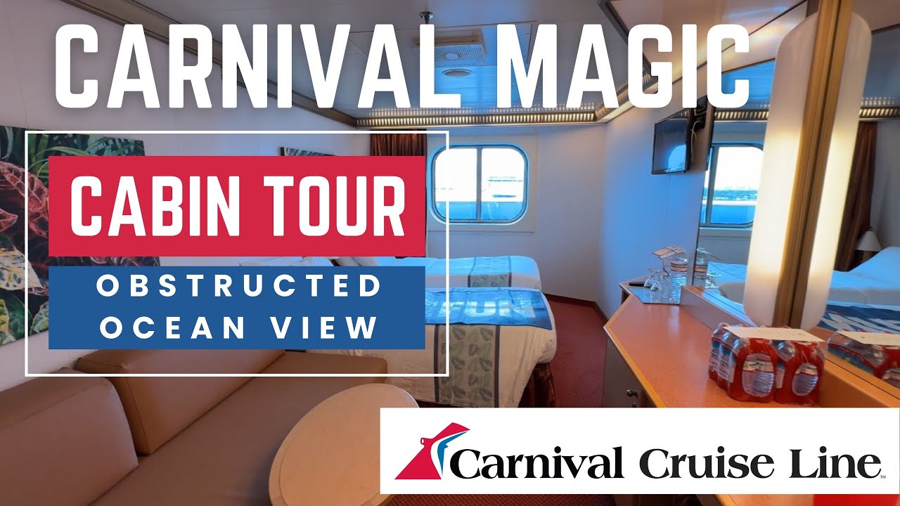 Экскурсии по каютам круизного лайнера — Экскурсия по каютам Carnival Magic — Каюта 6202 с закрыты...