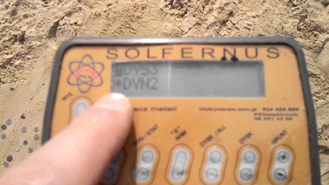 Wykrywacz Solfernus na plaży fanty oraz ustawienia.