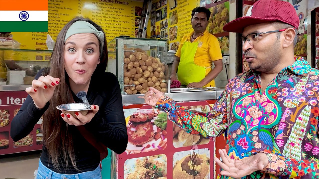 🇮🇳INDIAN STREET FOOD in INDIA | Foreigner eats the SPICIEST PANI PURI!
