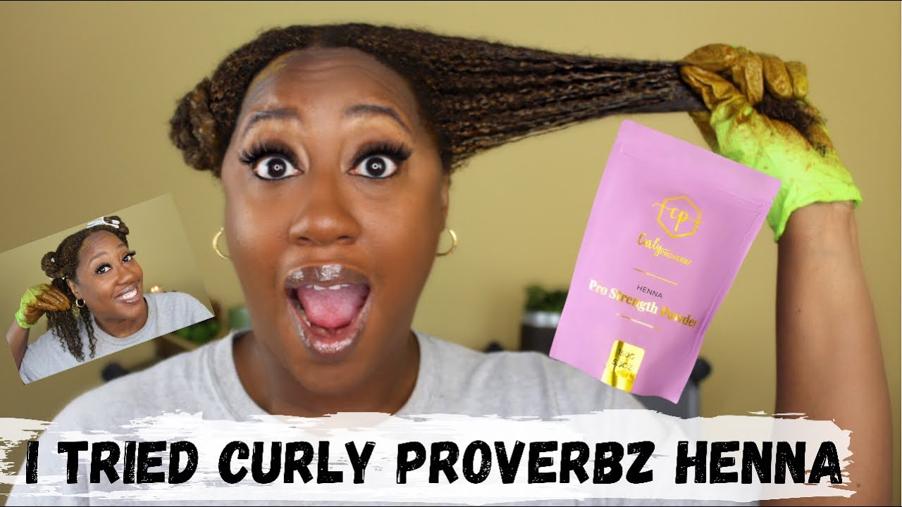 I TRIED CURLY PROVERBZ HENNA | How To NATURALLY Strengthen and Darken Your Hair Part 1