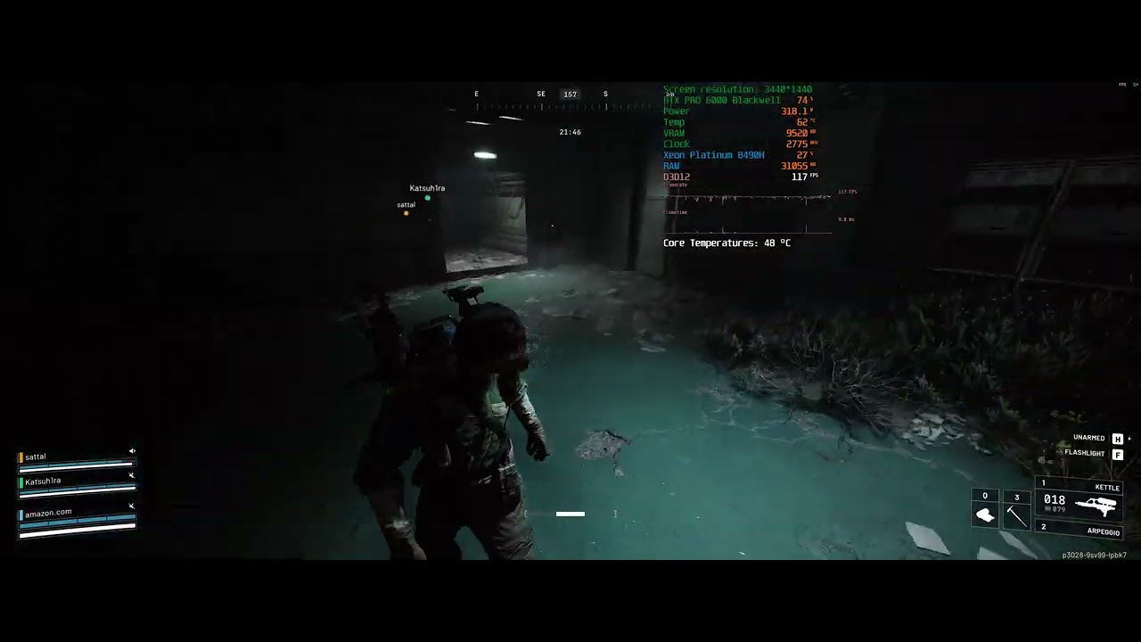 NVIDIA RTX Pro 6000 Blackwell 96GB Arc Raiders 3440x1440 DLSS Test