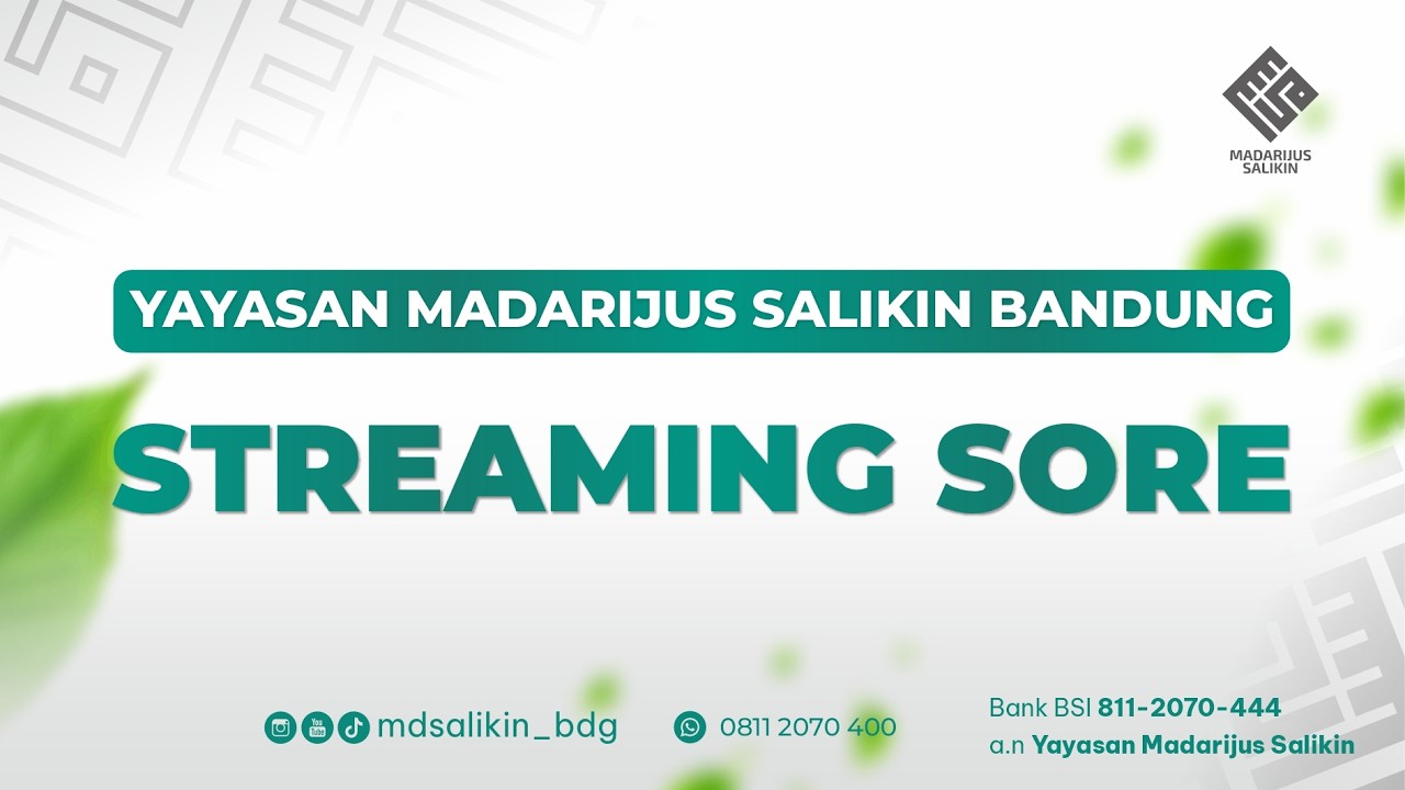 [Streaming Sore] al-Ustadz H. Eris Ma'ruf