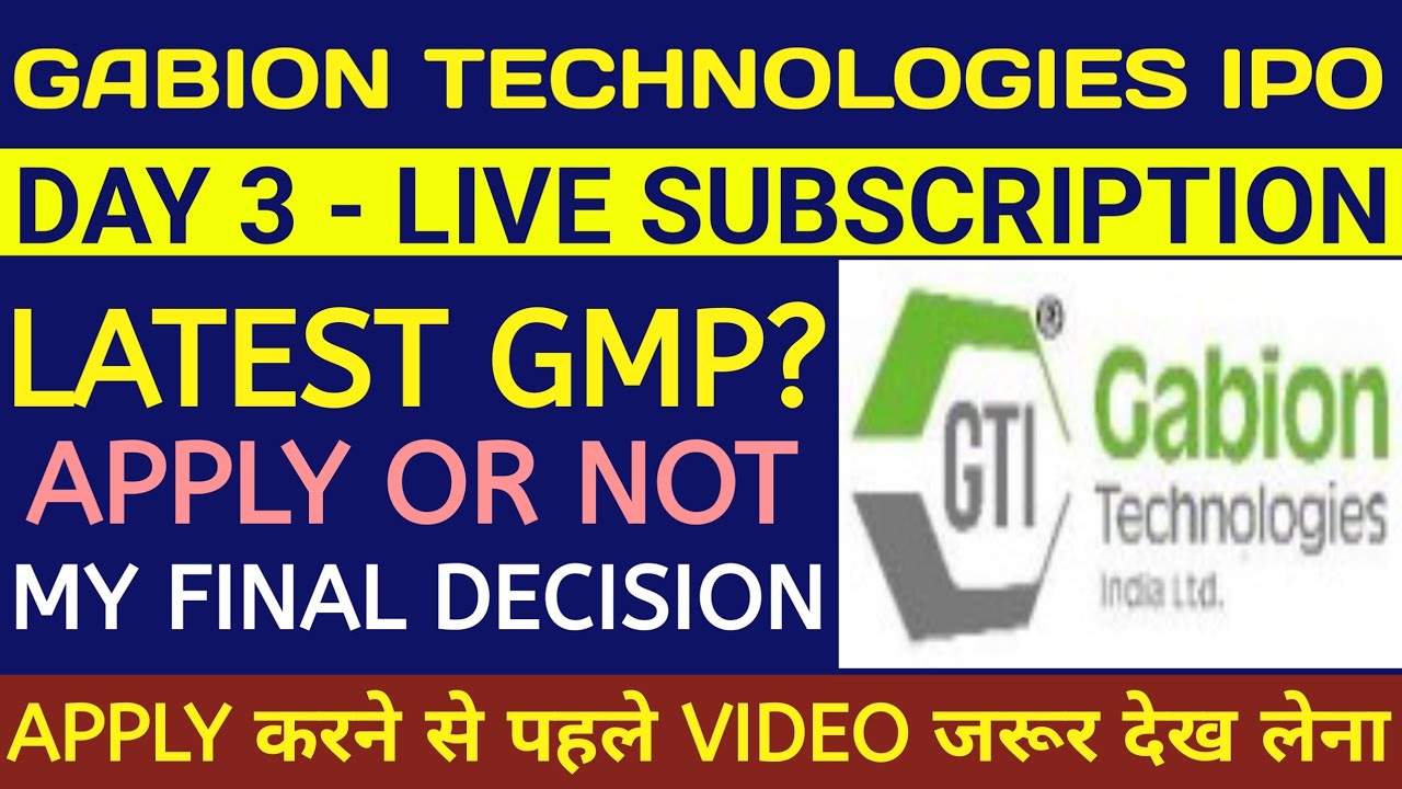 Gabion Technologies IPO 🔴Gabion Technologies IPO Review🔴Gabion Technologies IPO Gmp Today🔴Gabion IPO