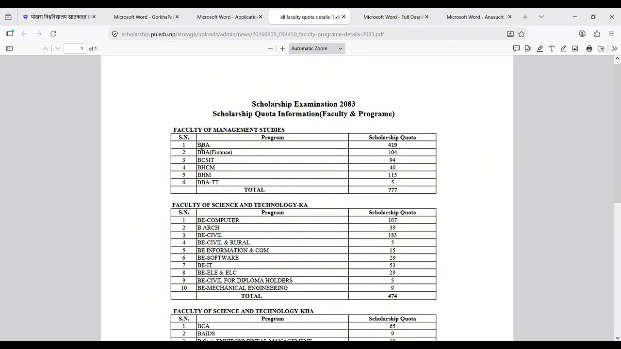 Pokhara University Scholarship 2083 | Online Form, Eligibility, Exam Date & Full Notice