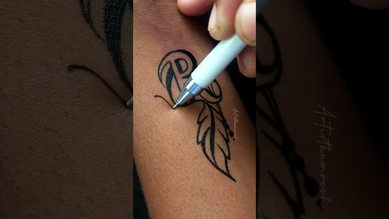 Amazing R letter tattoo design 🤩 if you want hen comment your fav letter #viralvideos