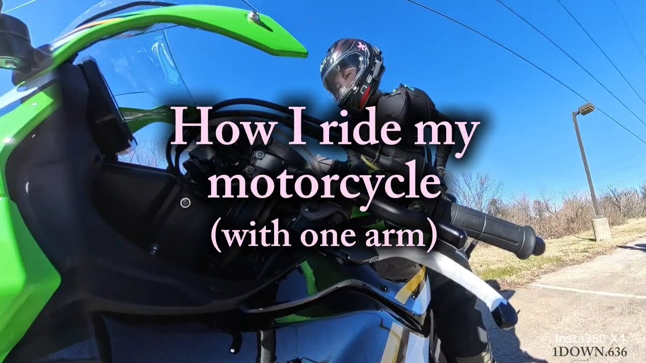 How I ride my motorcycle with one arm!