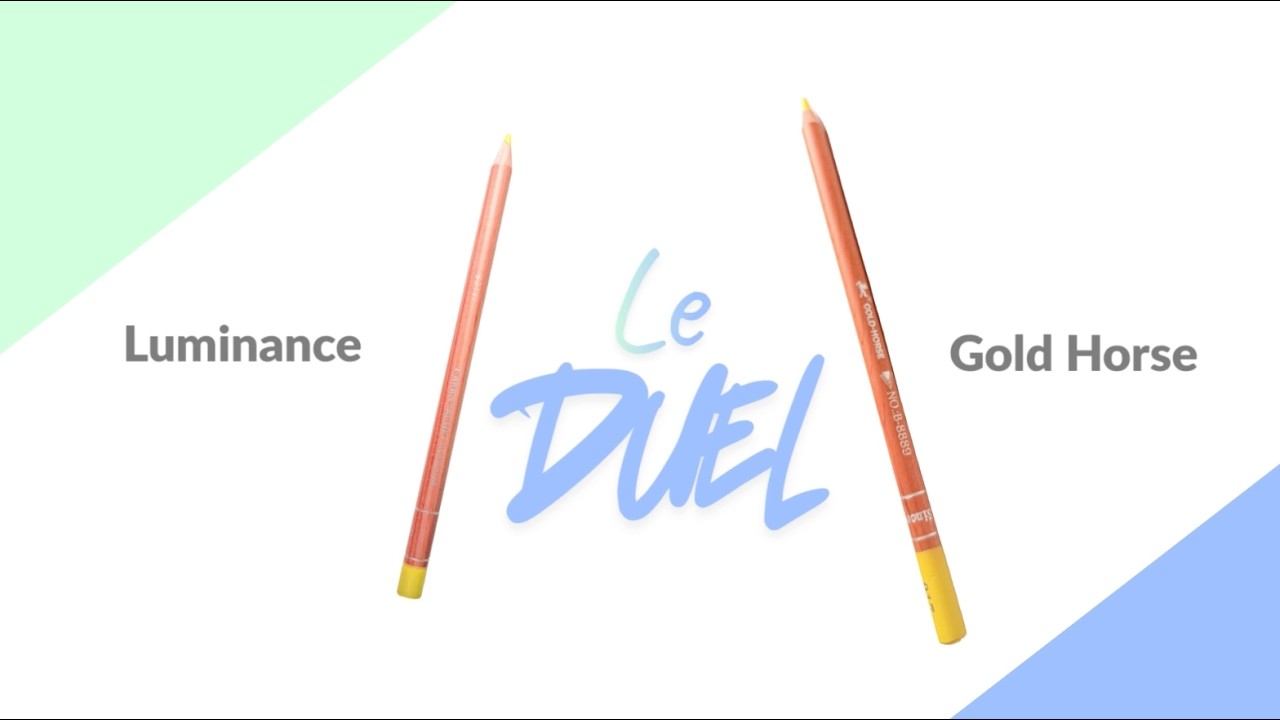 Gold Horse versus Luminance de Caran d'Ache :  Duel de crayons de couleur
