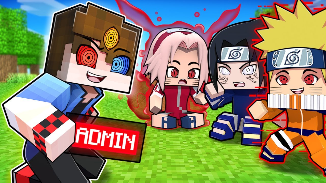 USANDO PODER de ADMIN no MUNDO de NARUTO Minecraft !
