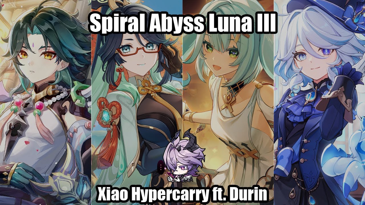 C0 Xiao Hypercarry ft. Durin (Both Halves) - Spiral Abyss - Genshin Impact Luna III (6.2)